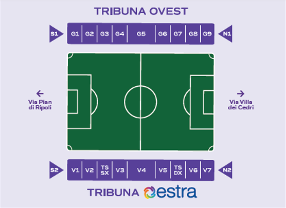 MAPPA STADIO CURVA FIESOLE